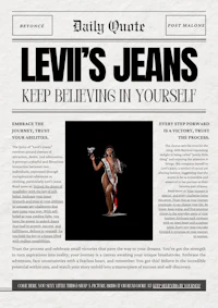 levi's jeans keep believing in yourself