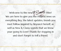 welcome to the new beyonce hive